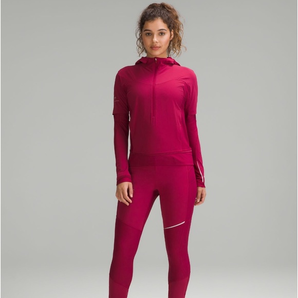 NWT lululemon SenseKnit Composite HR Running Tight 28" in Pomegranate size 4 - Picture 2 of 9